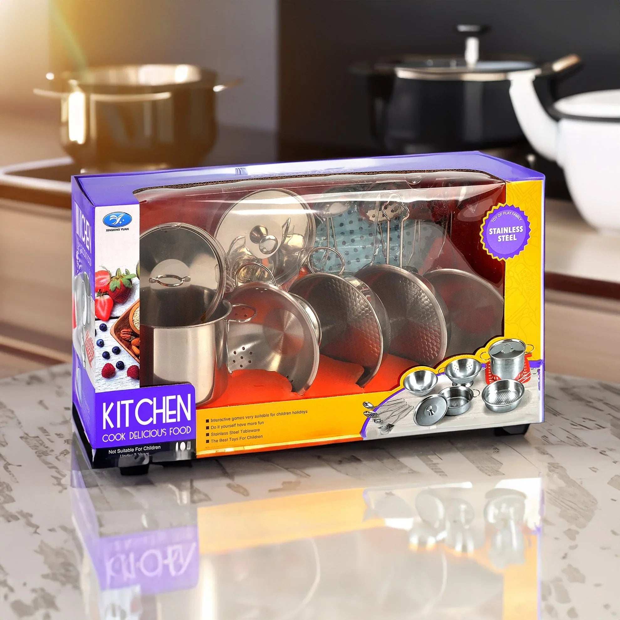 Stainless Kitchen Set For Delicious Food for kids in Kuwait
